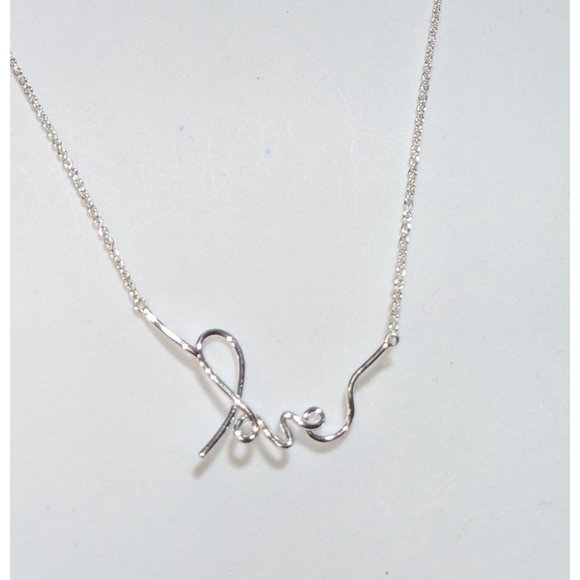 Stella & Dot Silver Love Necklace - Picture 3 of 5